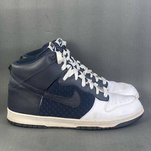 Nike Dunk High Woven Pack WhiteDark Obsidian sneaker shoes mens size13